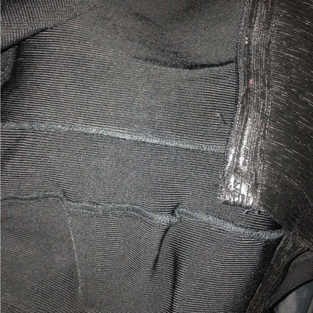 [Gstudio] Black Leather effects Cutout Sexy Bandage Body-con Mini Corset Dress - Picture 11 of 16